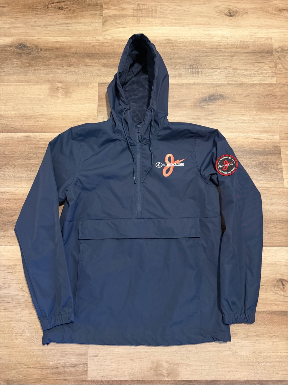 Lexus X Japangeles Anorak Half Zip Windbreaker Jacket Blue XS Oversized M/L